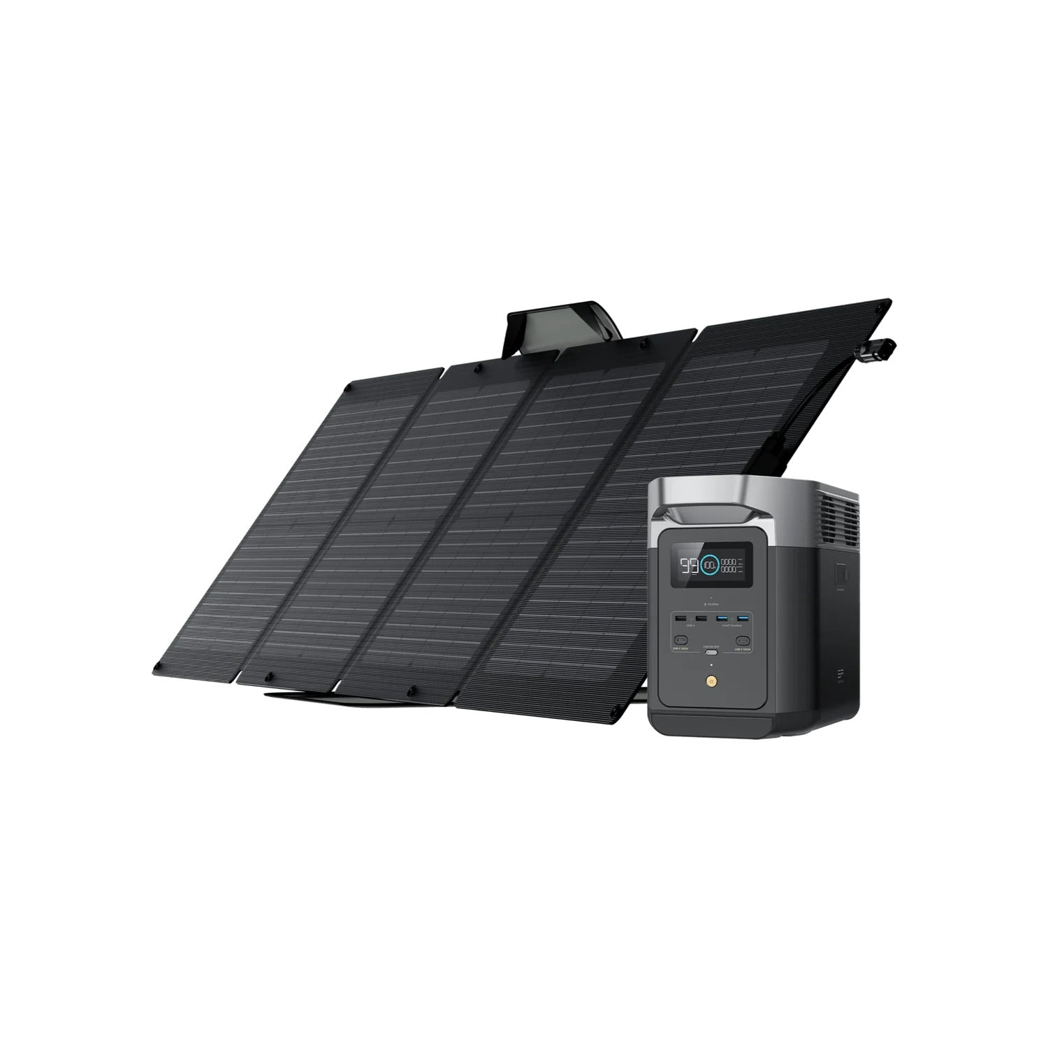 EcoFlow DELTA 2 + 110W Portable Solar Panel Energy Bundle.