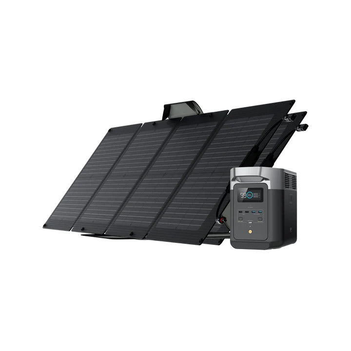EcoFlow DELTA 2 + 110W Portable Solar Panel Energy Bundle.