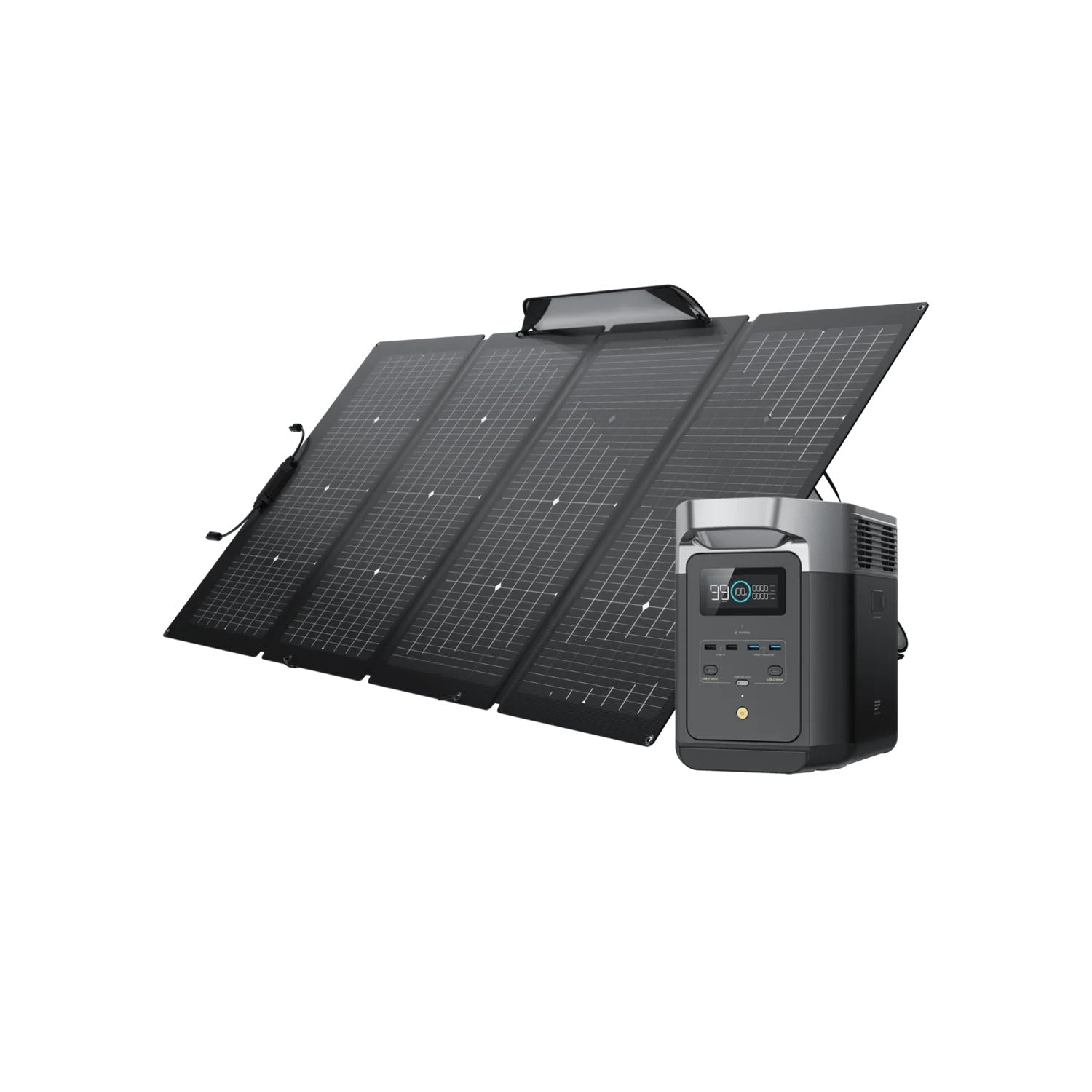 EcoFlow DELTA 2 + 220W Portable Solar Panel Energy Bundle.