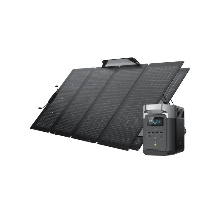 EcoFlow DELTA 2 + 220W Portable Solar Panel Energy Bundle.