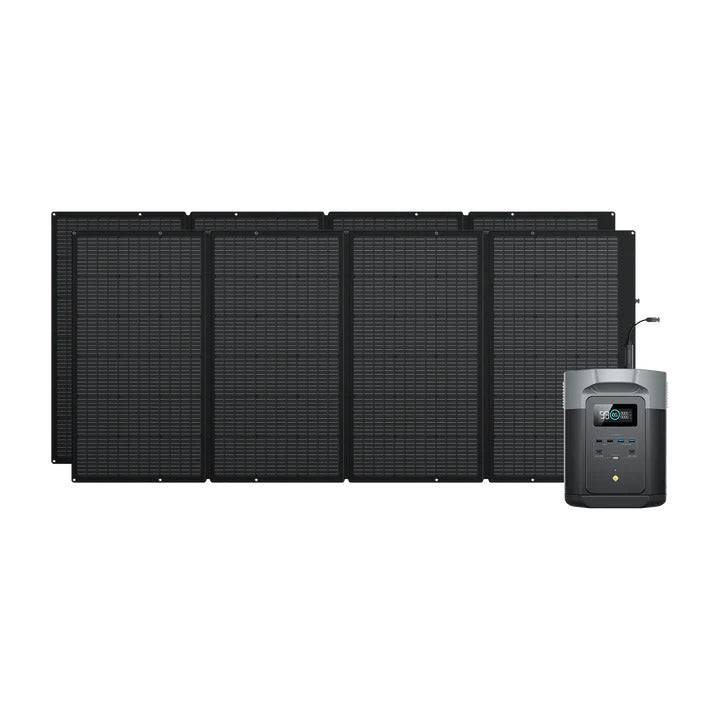EcoFlow DELTA 2 + 400W Portable Solar Panel Energy Bundle.
