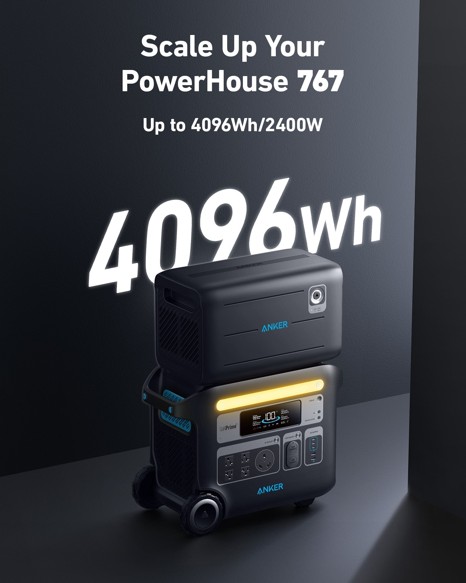 Anker PowerHouse 767 with Expansion Battery